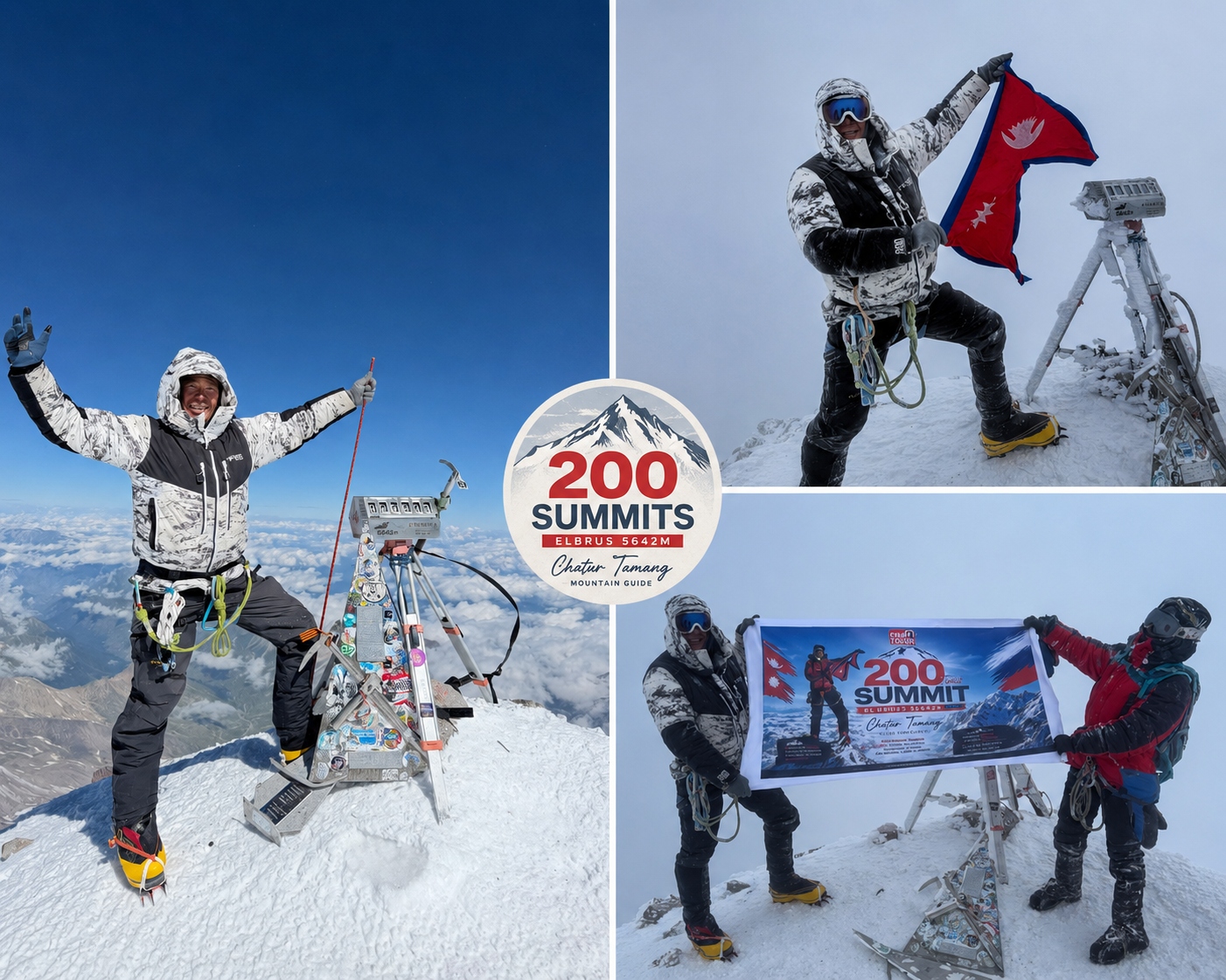 Chatur Tamang Sets Historic World Record with 200th Successful Summit of Mount Elbrus